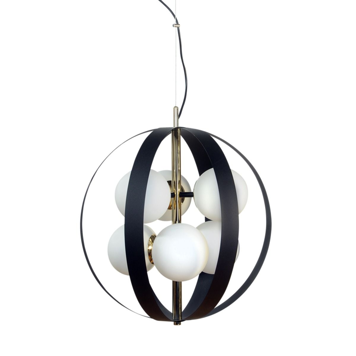 1138 Lampa wisząca NELA 50 cm czarno-złota /black-gold