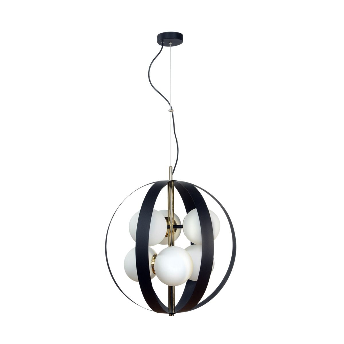 1138 Lampa wisząca NELA 50 cm czarno-złota /black-gold