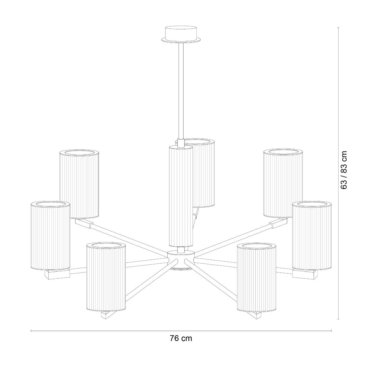 1229 ARIA LAMPA WISZĄCA TYTAN