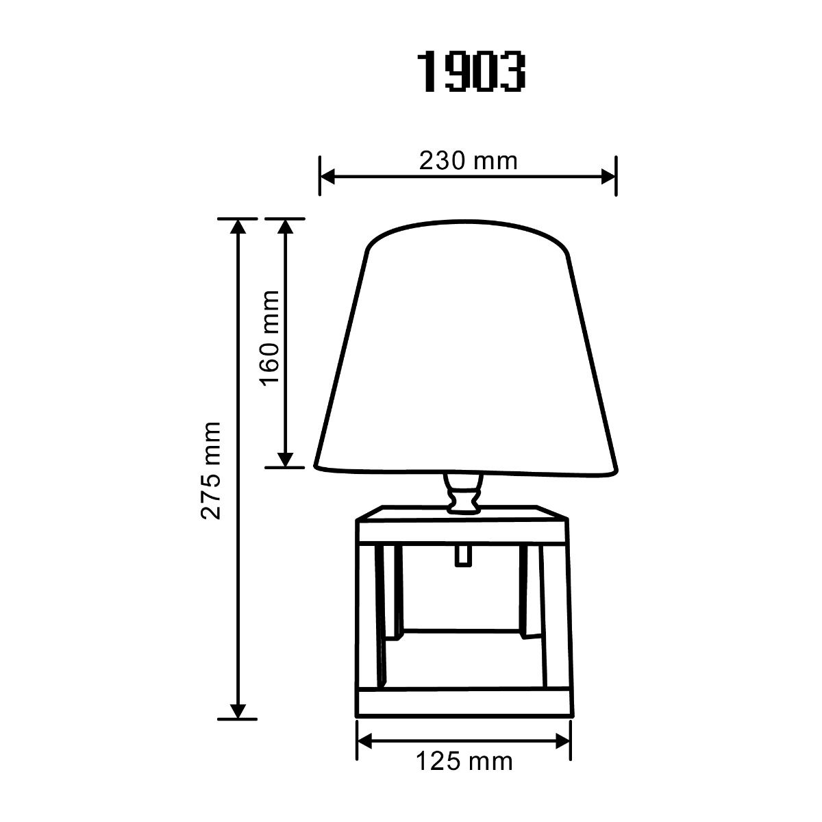 1903 LAMPA STOŁOWA DREWNO-BIEL/WOOD-WHITE