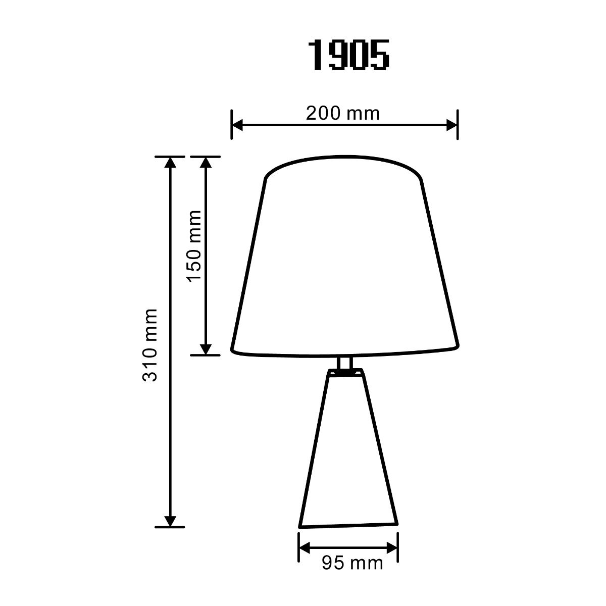 1905 LAMPA STOŁOWA DREWNO-BIEL/WOOD-WHITE