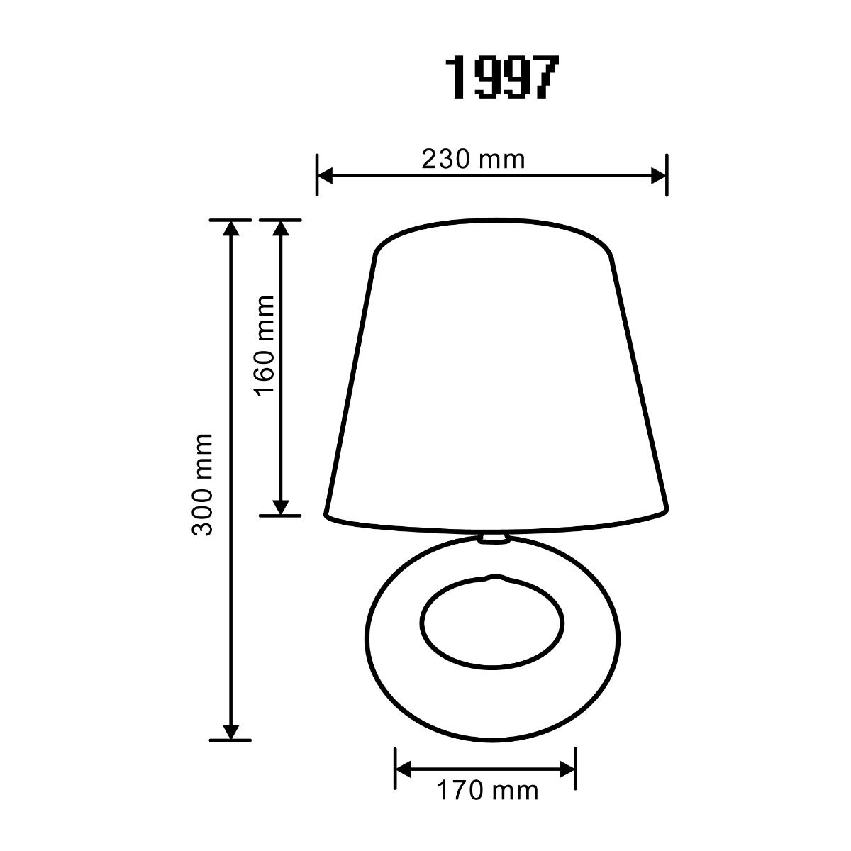 1997 LAMPA STOŁOWA BIAŁA-BRĄZ/WHITE-BRONZE
