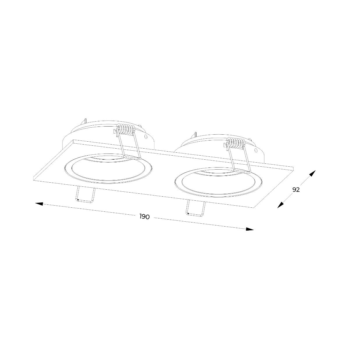 Spot CHUCK DL 2 SQUARE 20068-BK-N