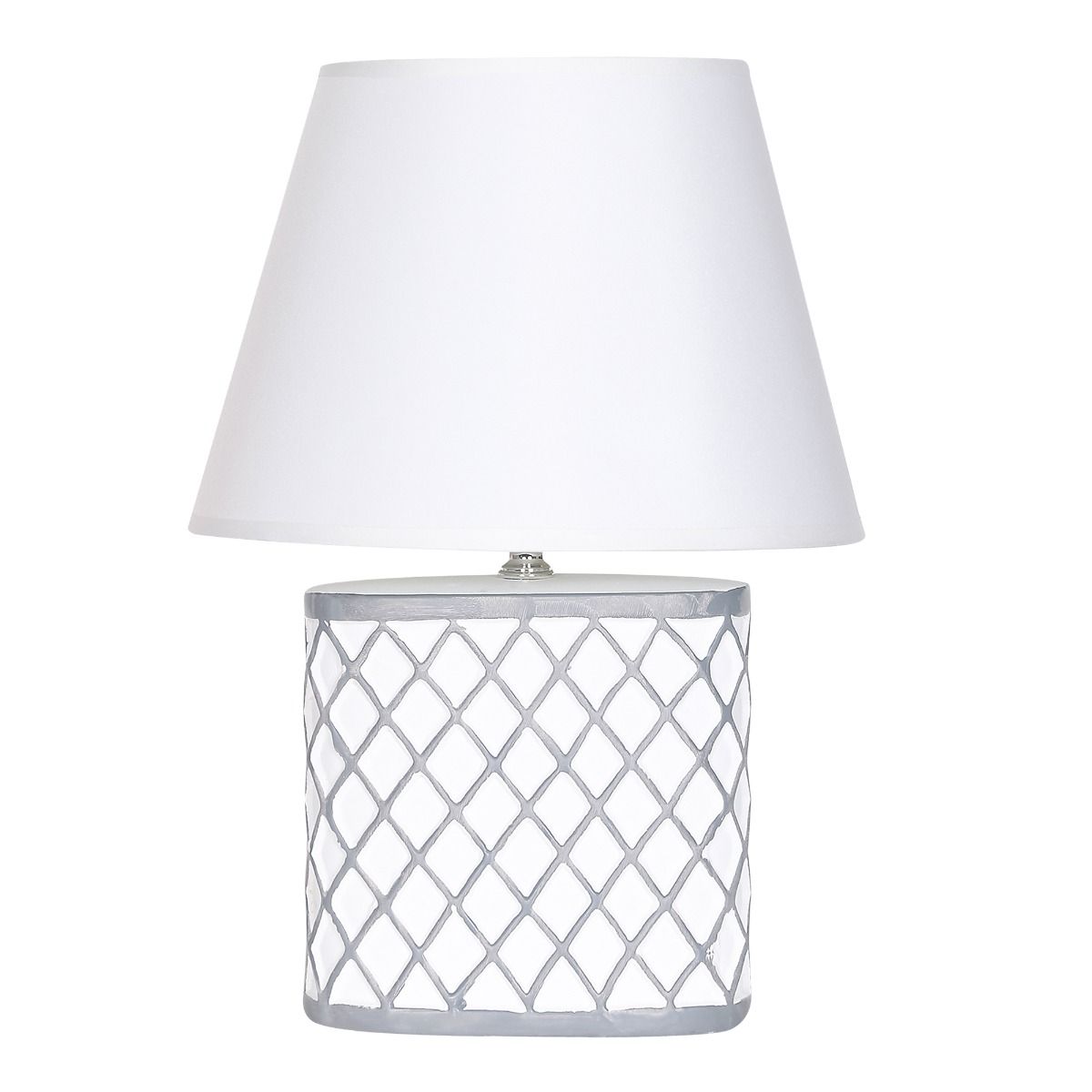 2021 LAMPA STOŁOWA BIAŁO-SZARA/WHITE-GREY