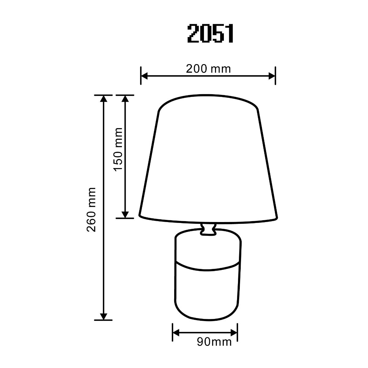  2051 LAMPA STOŁOWA ZŁOTO-CZARNA/GOLD-BLACK