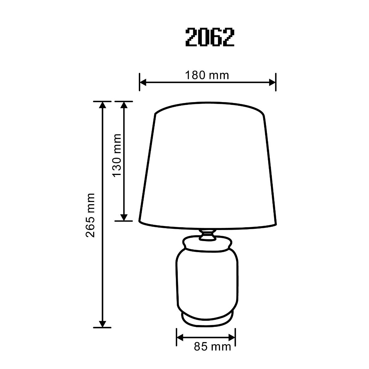 2062 LAMPA STOŁOWA ZŁOTO-BIAŁA/GOLD-WHITE