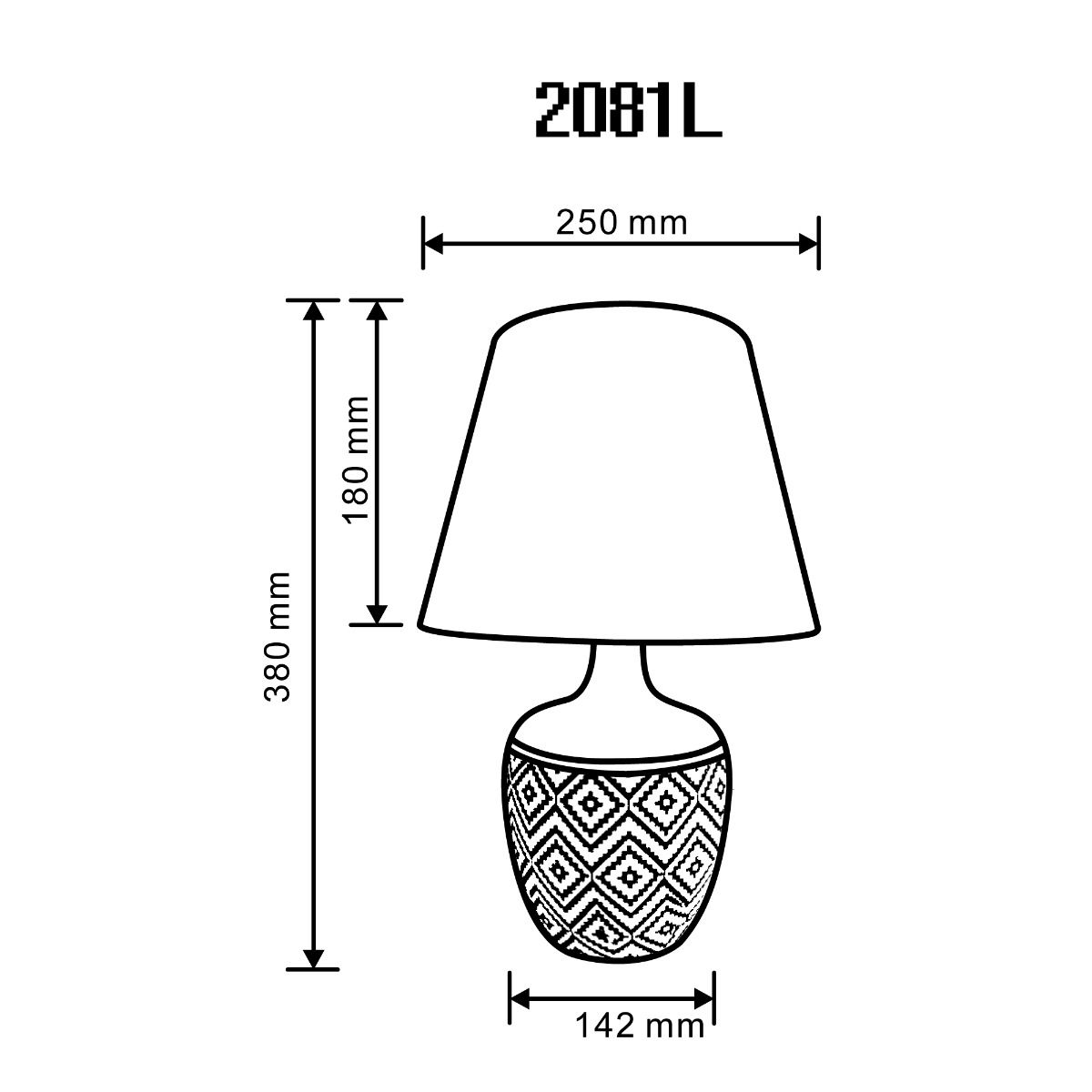  2081L LAMPA STOŁOWA BIAŁO-CZARNA/WHITE-BLACK