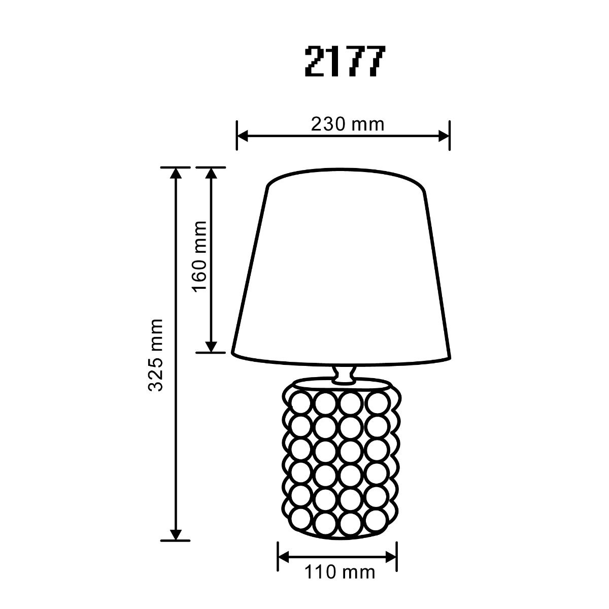 2177 LAMPA STOŁOWA ZŁOTO-BIAŁA/GOLD-WHITE