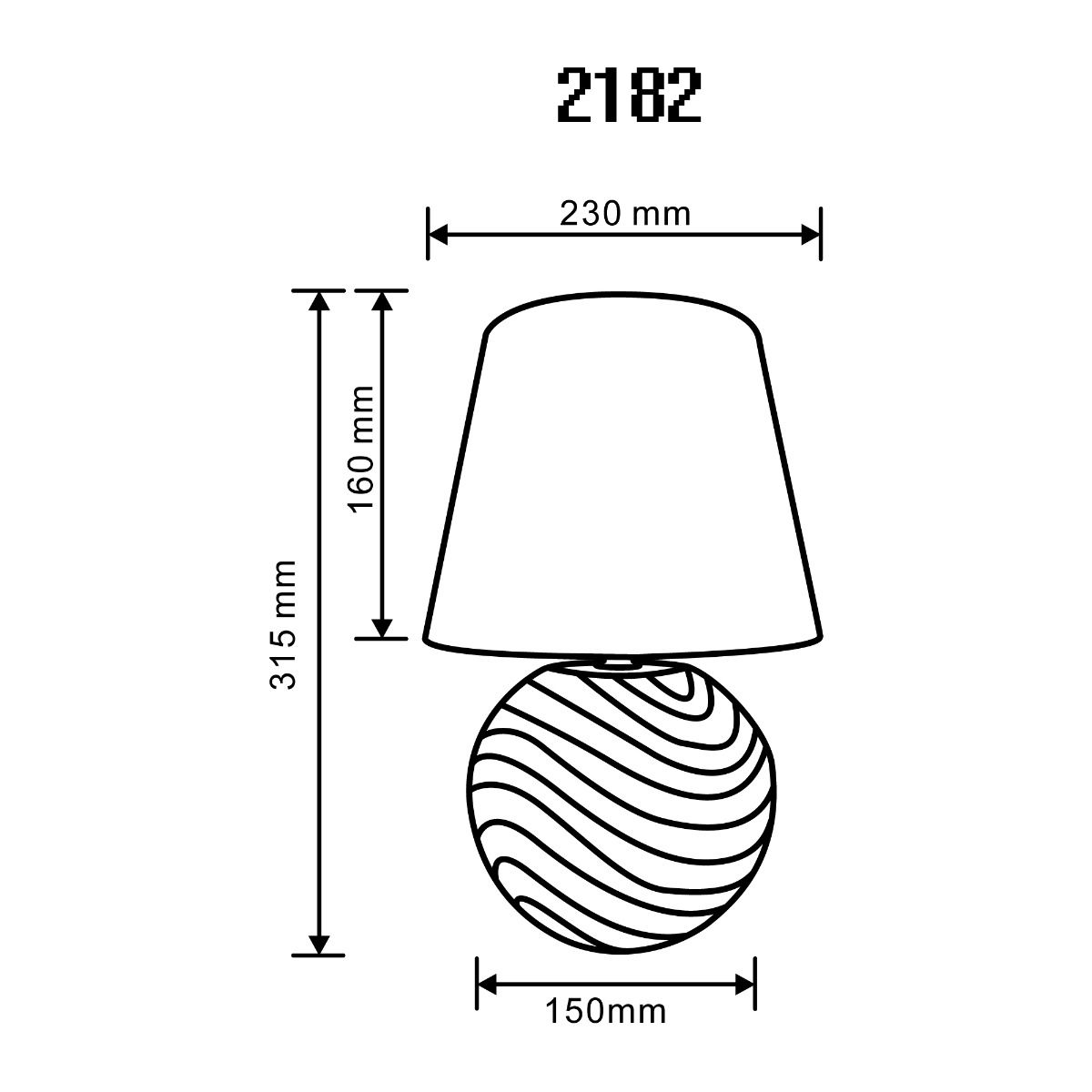 2182 LAMPA STOŁOWA ZŁOTO-BIAŁA/GOLD-WHITE