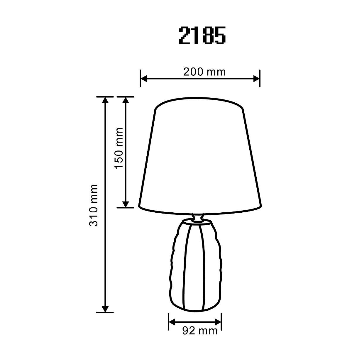  2185 LAMPA STOŁOWA ZŁOTO-CZARNA/GOLD-BLACK