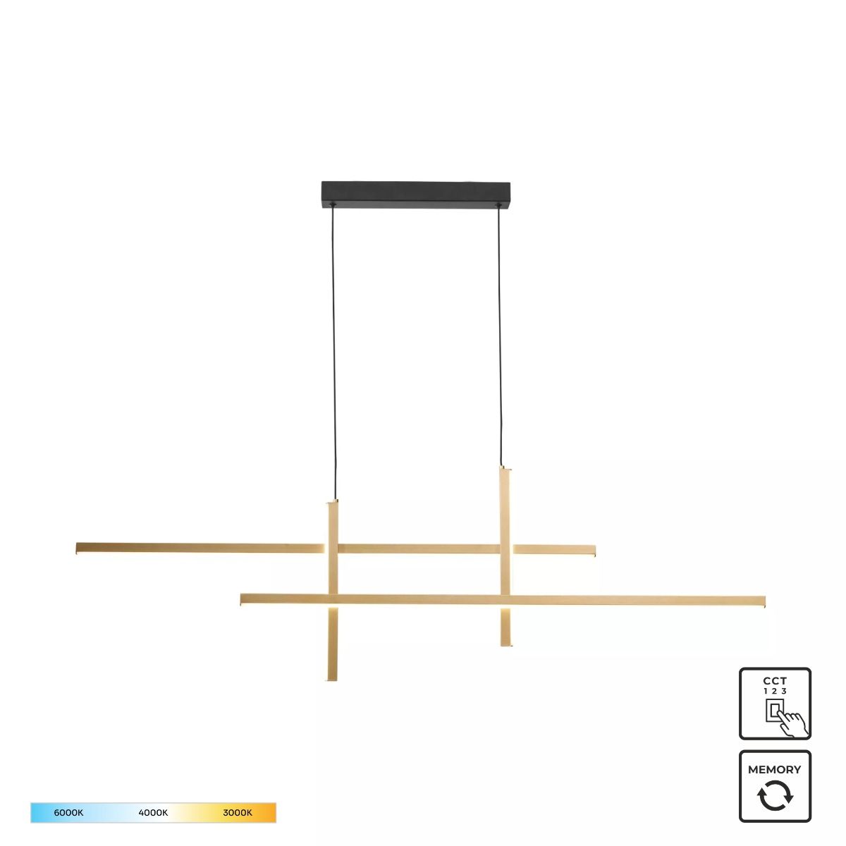 22008P-BK/GD EDGE LAMPA WISZĄCA CZARNO-ZŁOTA/BLACK-GOLD