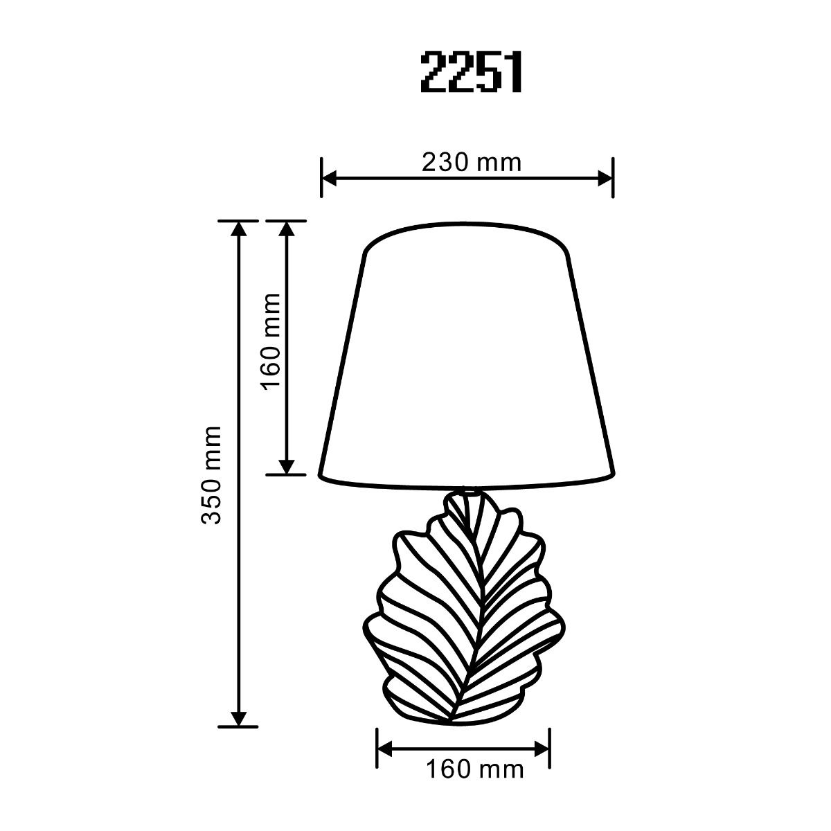 2251 LAMPA STOŁOWA ZŁOTO-BIAŁA/GOLD-WHITE