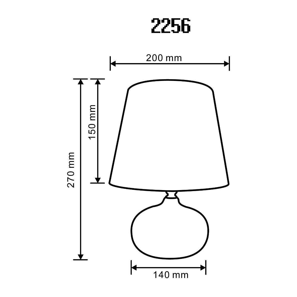  2256 LAMPA STOŁOWA ZŁOTO-CZARNA/GOLD-BLACK