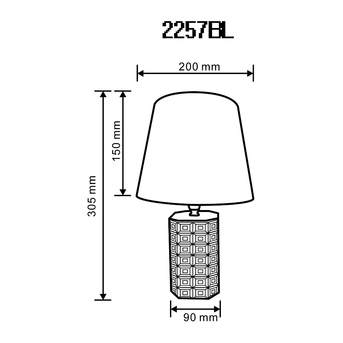 2257 LAMPA STOŁOWA CZARNO-ZIELONA/BLACK-ZIELONY