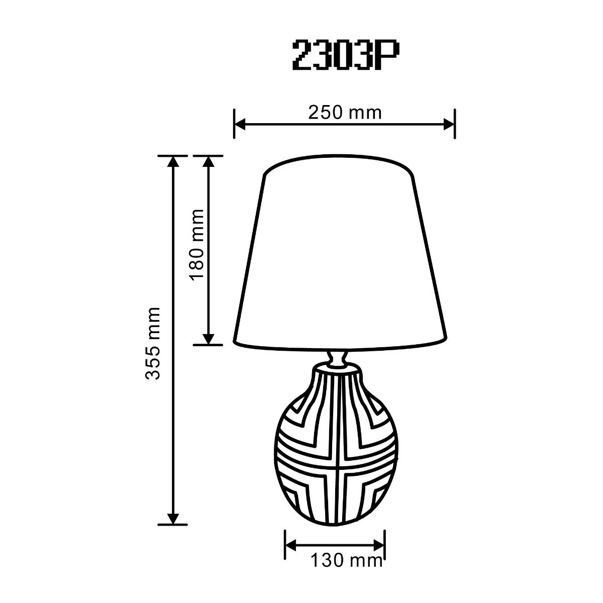 2303 LAMPA STOŁOWA RÓŻOWO-BIAŁA/PINK-WHITE