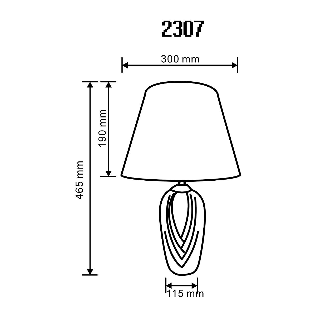  2307 LAMPA STOŁOWA BIAŁO-ZIELONA/WHITE-KHAKI