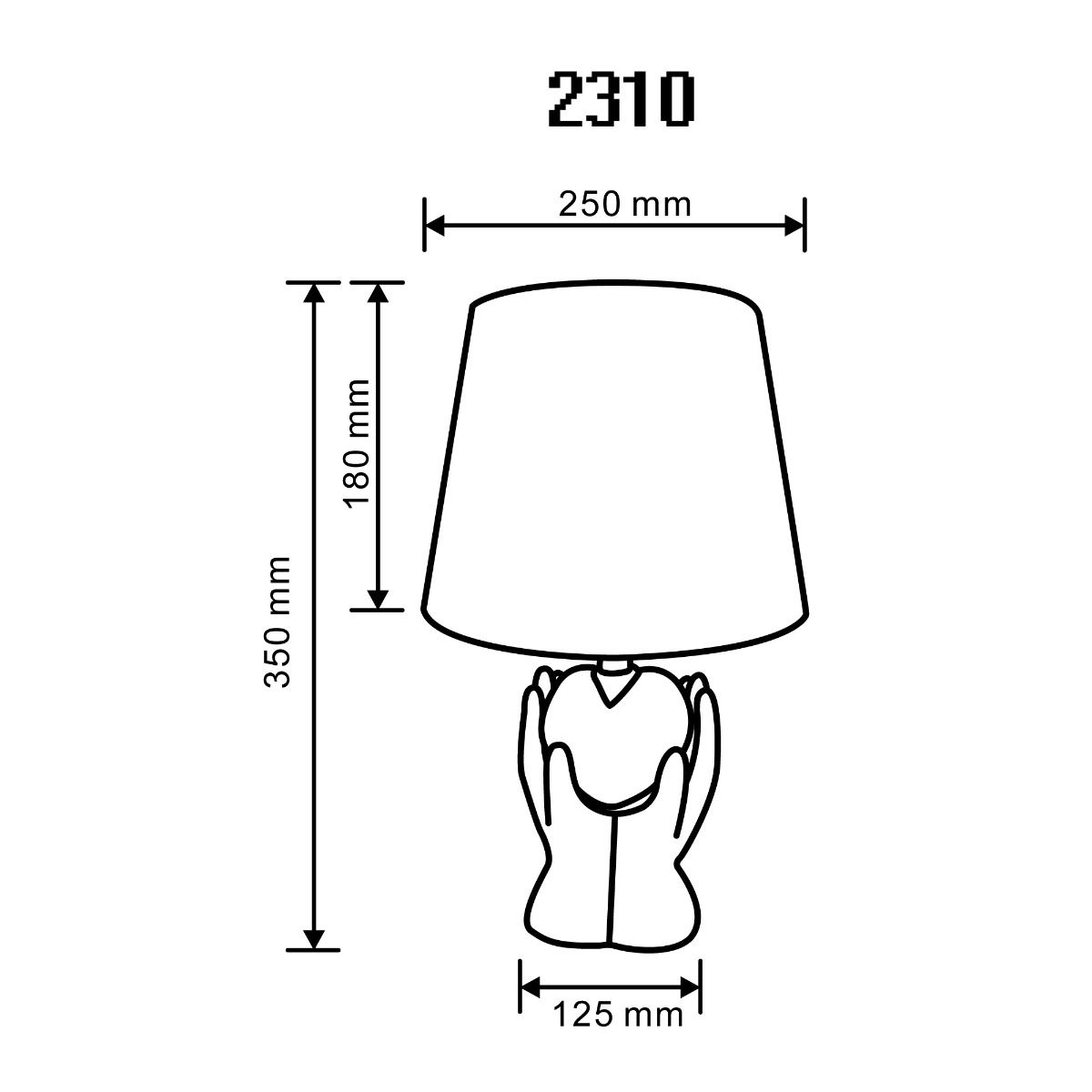 2310 LAMPA STOŁOWA SZARA/GREY