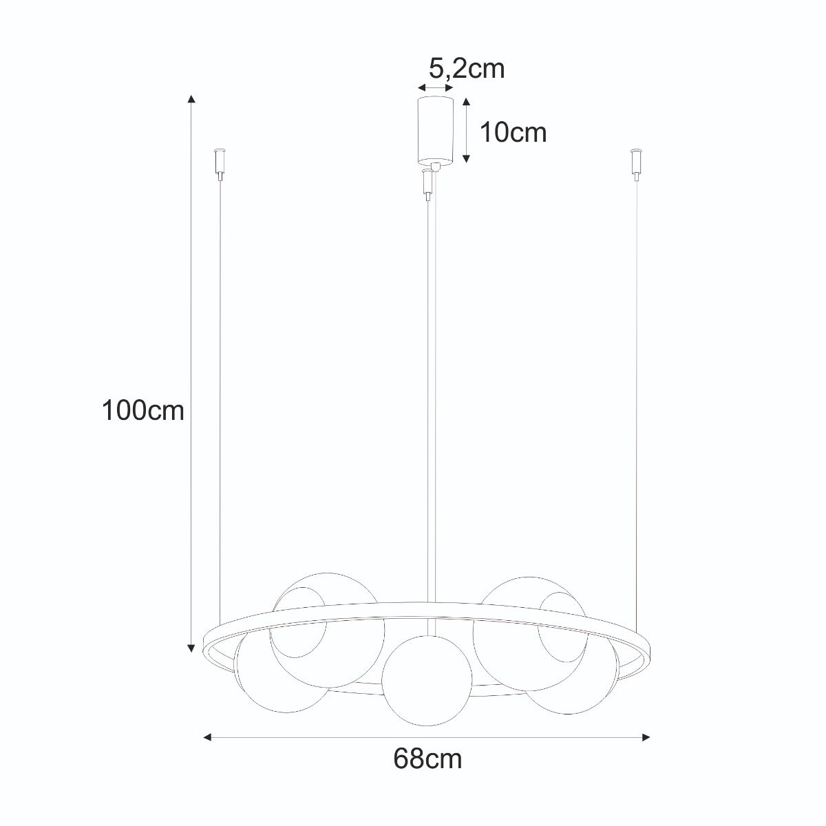 5011 ORBIT 5 PENDANT LAMP