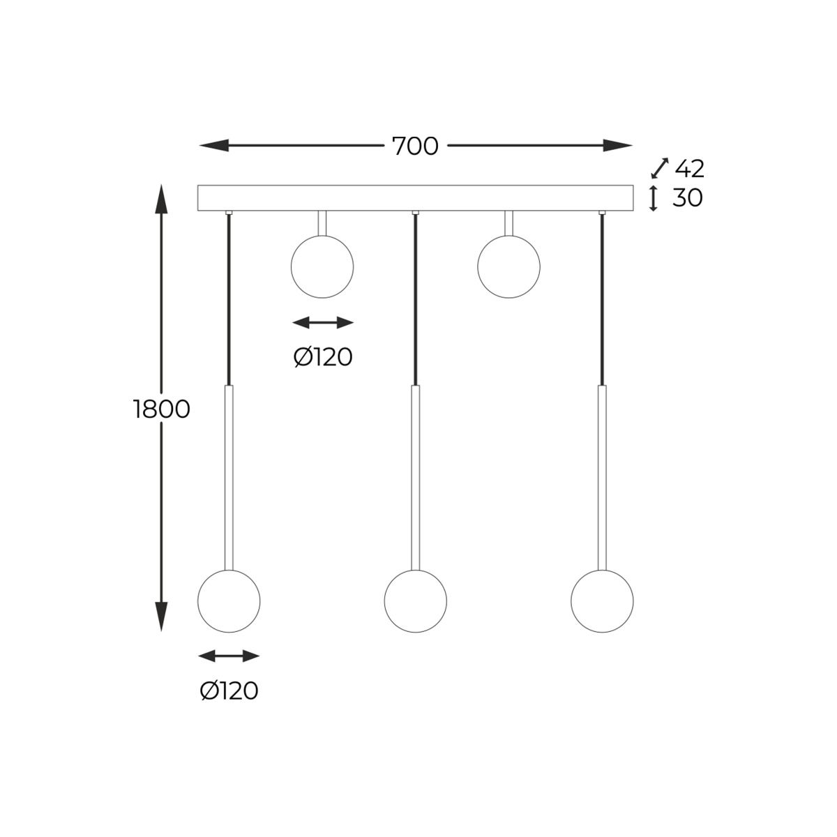 Lampa wisząca ALI 5641