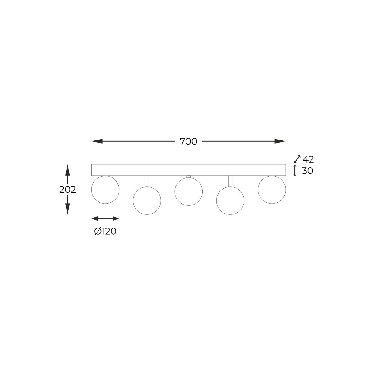 Lampa sufitowa ALI 5643