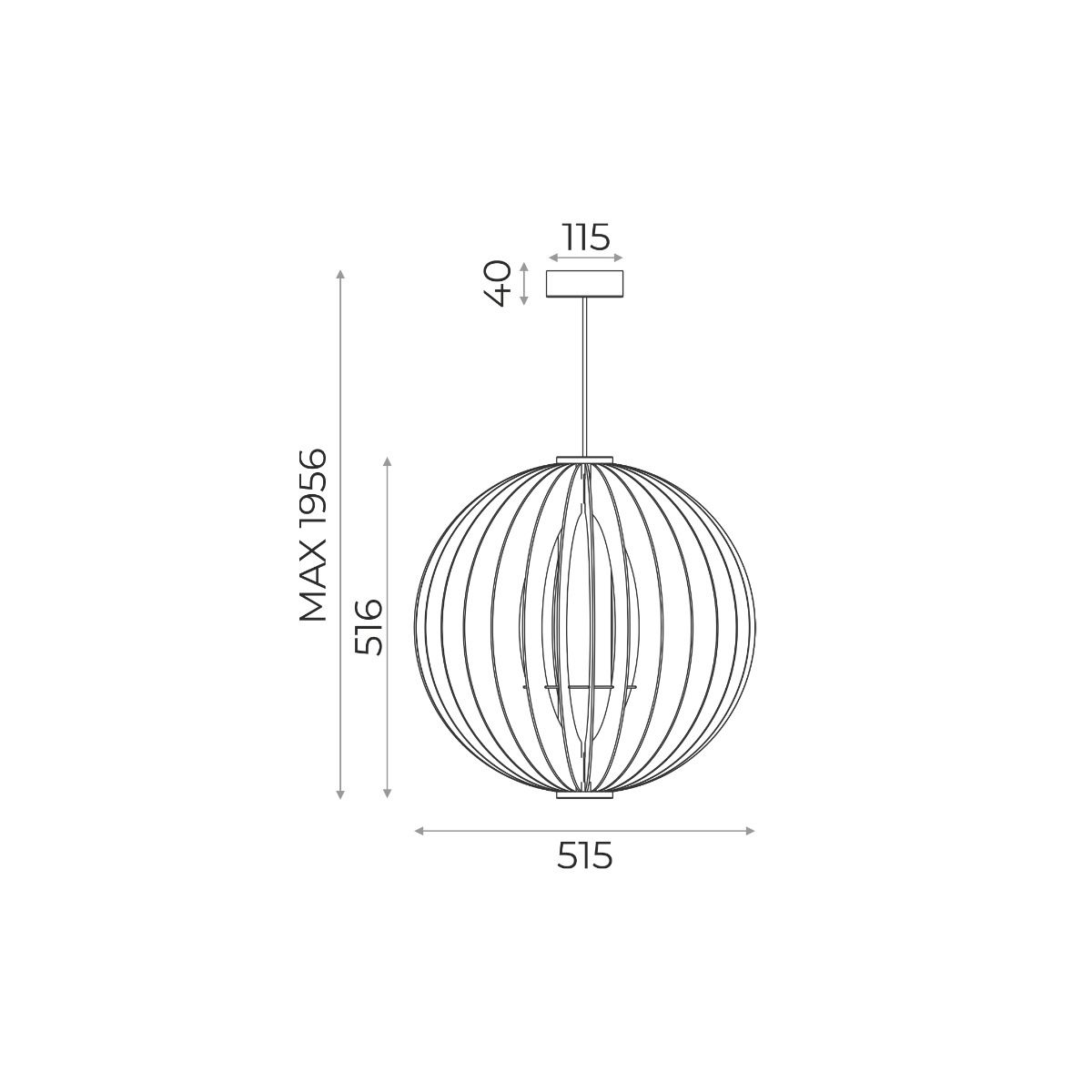 Lampa wisząca ORB 7510144