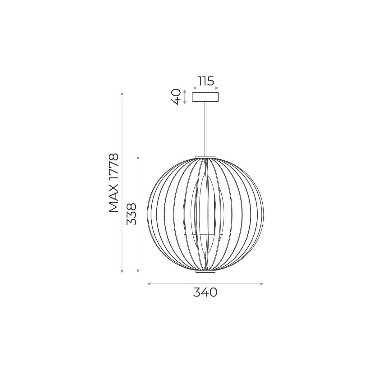 Lampa wisząca ORB 7510244