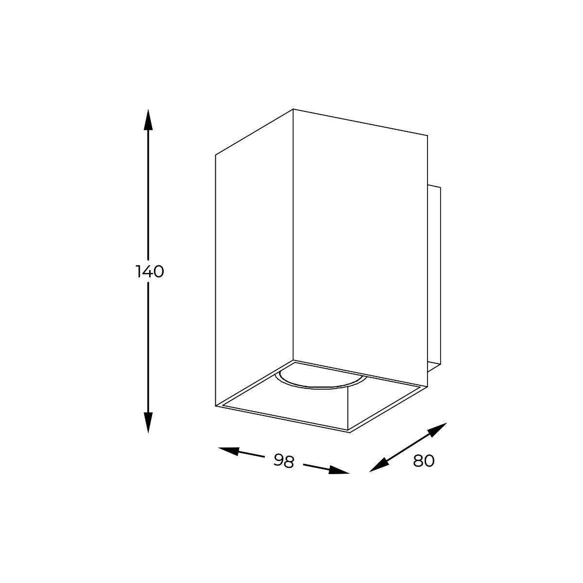 Kinkiet SANDY WL SQUARE WHITE 92697-N