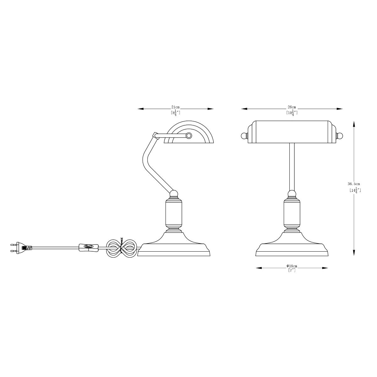 Lampa biurkowa ROMA A2048-BK