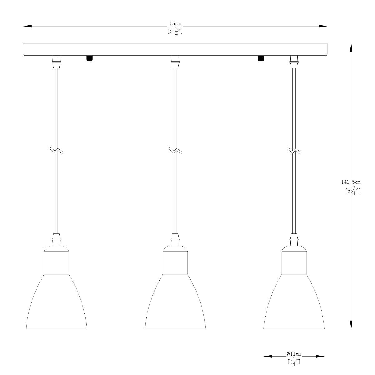 A8102-3A MORA LAMPA WISZĄCA CZARNA/BLACK