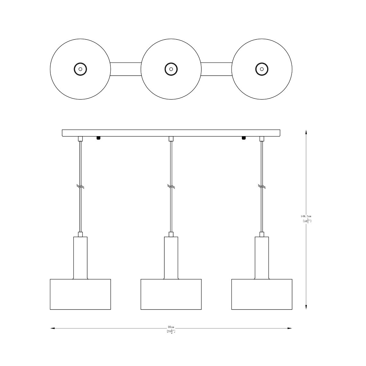 Lampa wisząca LEO A8133-3A