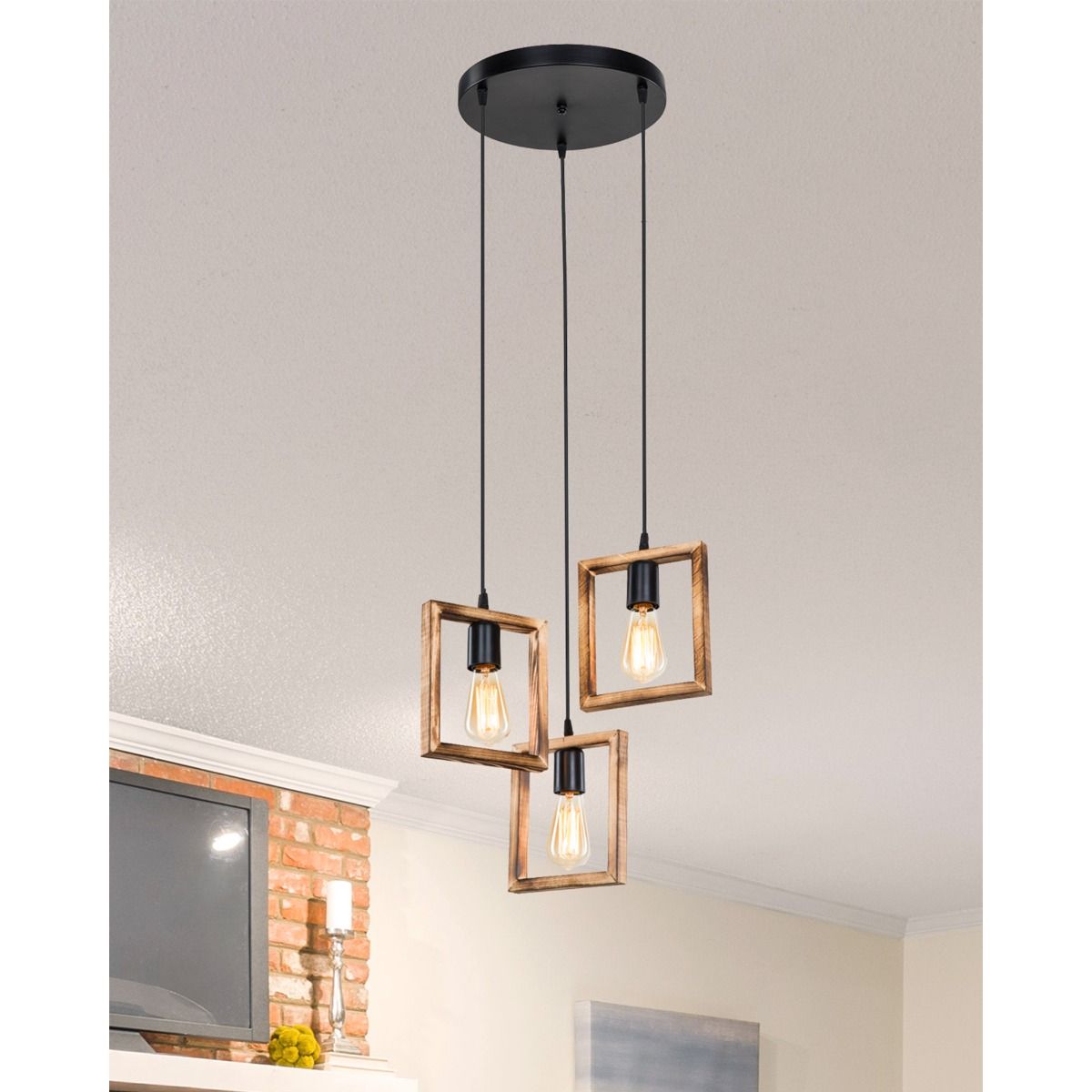  ASZ.1678 ATRIA LAMPA WISZĄCA BRĄZOWA/BROWN