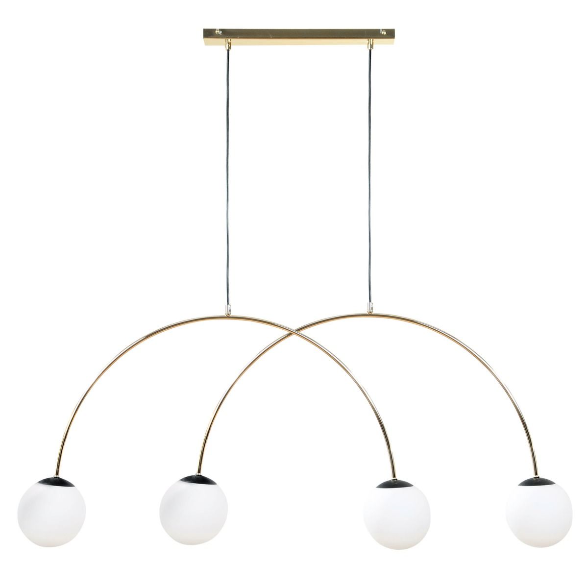 1219 BOW LAMPA WISZĄCA ZŁOTY SATYNA + CZARNY