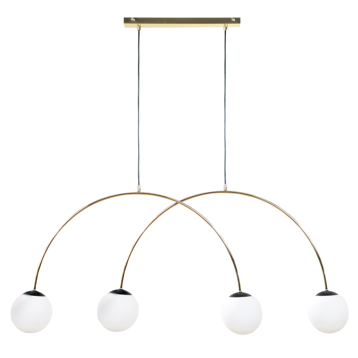 1219 BOW LAMPA WISZĄCA ZŁOTY SATYNA + CZARNY