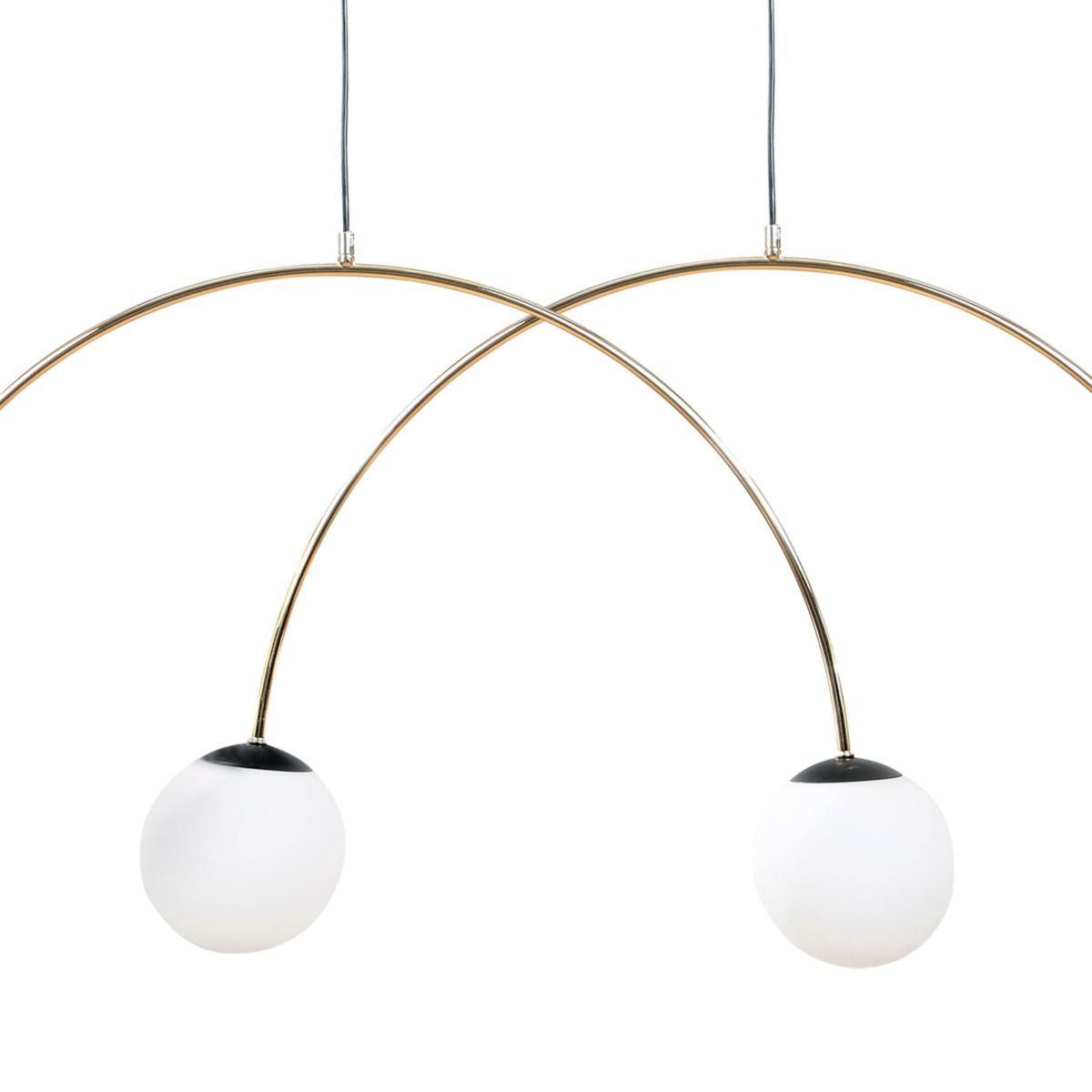 1219 BOW LAMPA WISZĄCA ZŁOTY SATYNA + CZARNY