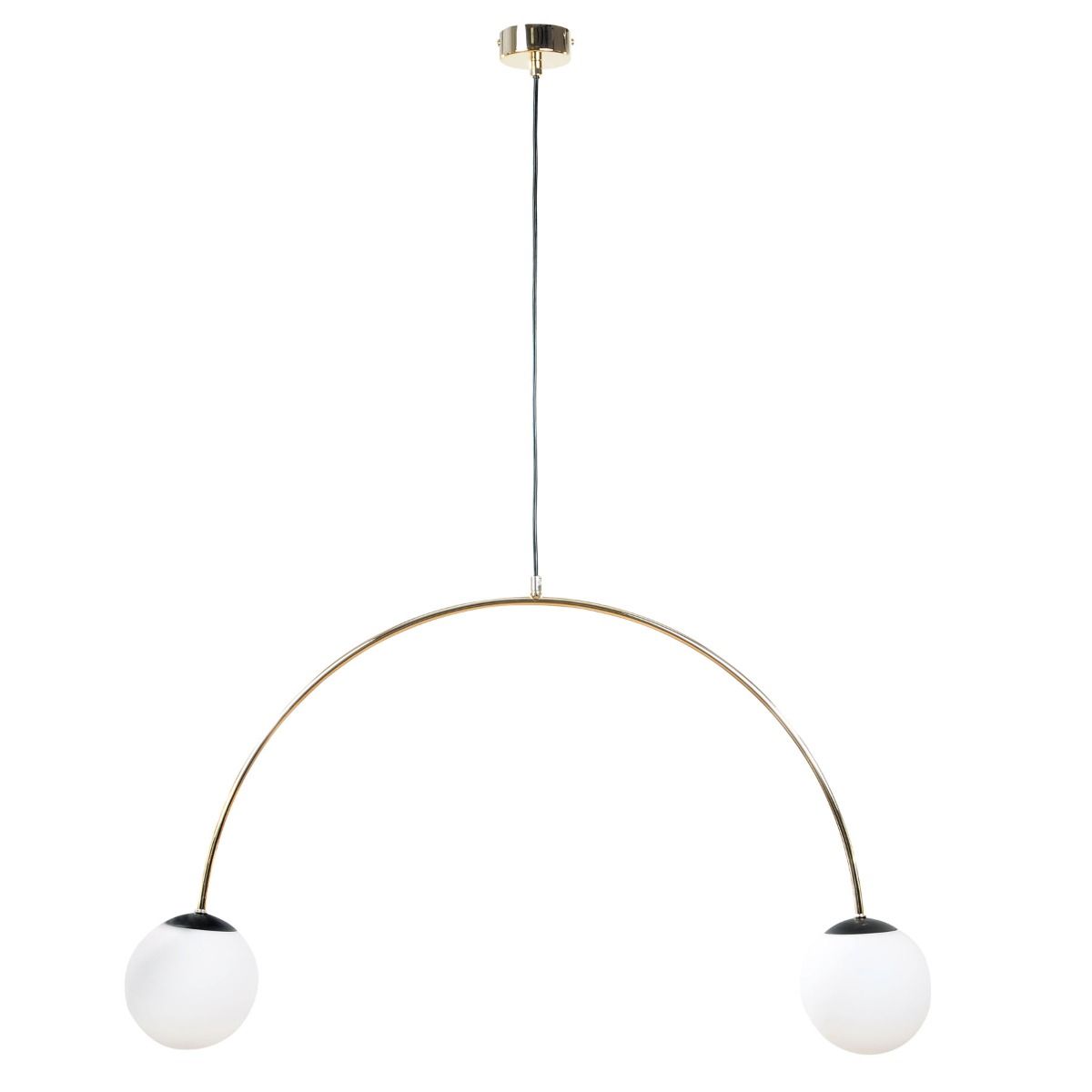 1221 BOW LAMPA WISZĄCA ZŁOTY SATYNA + CZARNY