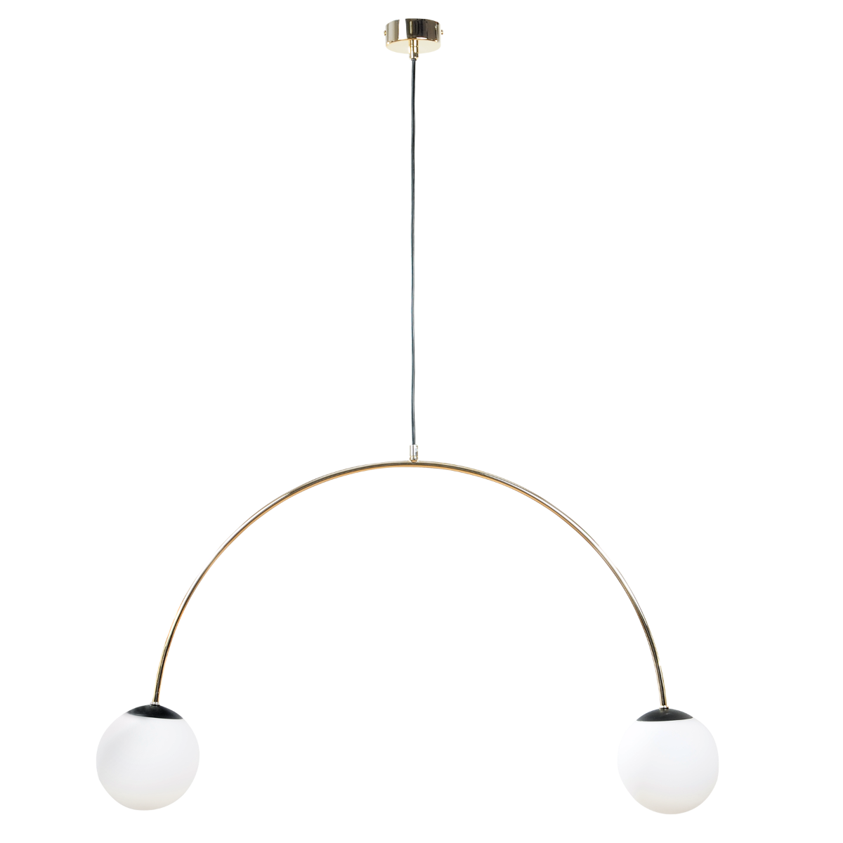 1221 BOW LAMPA WISZĄCA ZŁOTY SATYNA + CZARNY