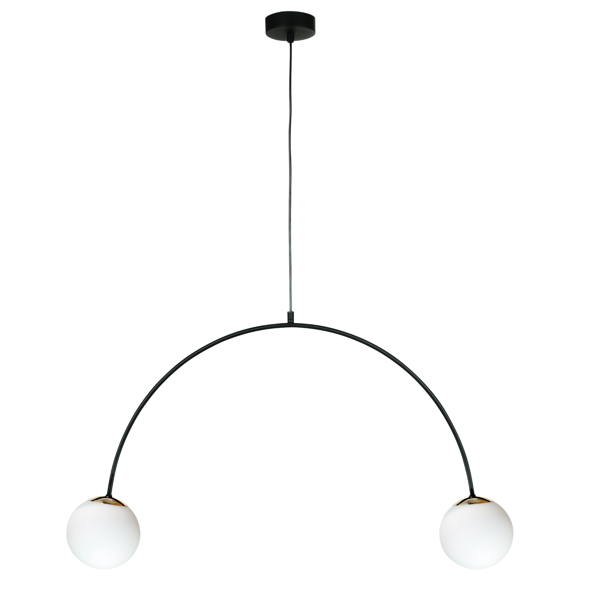 1222 BOW LAMPA WISZĄCA CZARNY + ZŁOTA SATYNA