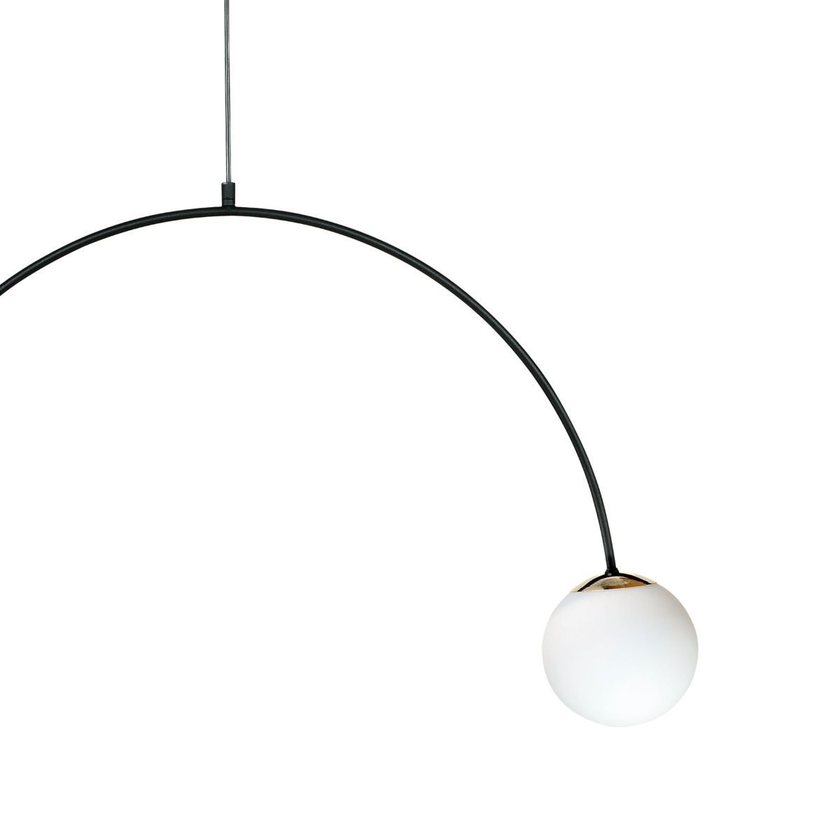 1222 BOW LAMPA WISZĄCA CZARNY + ZŁOTA SATYNA