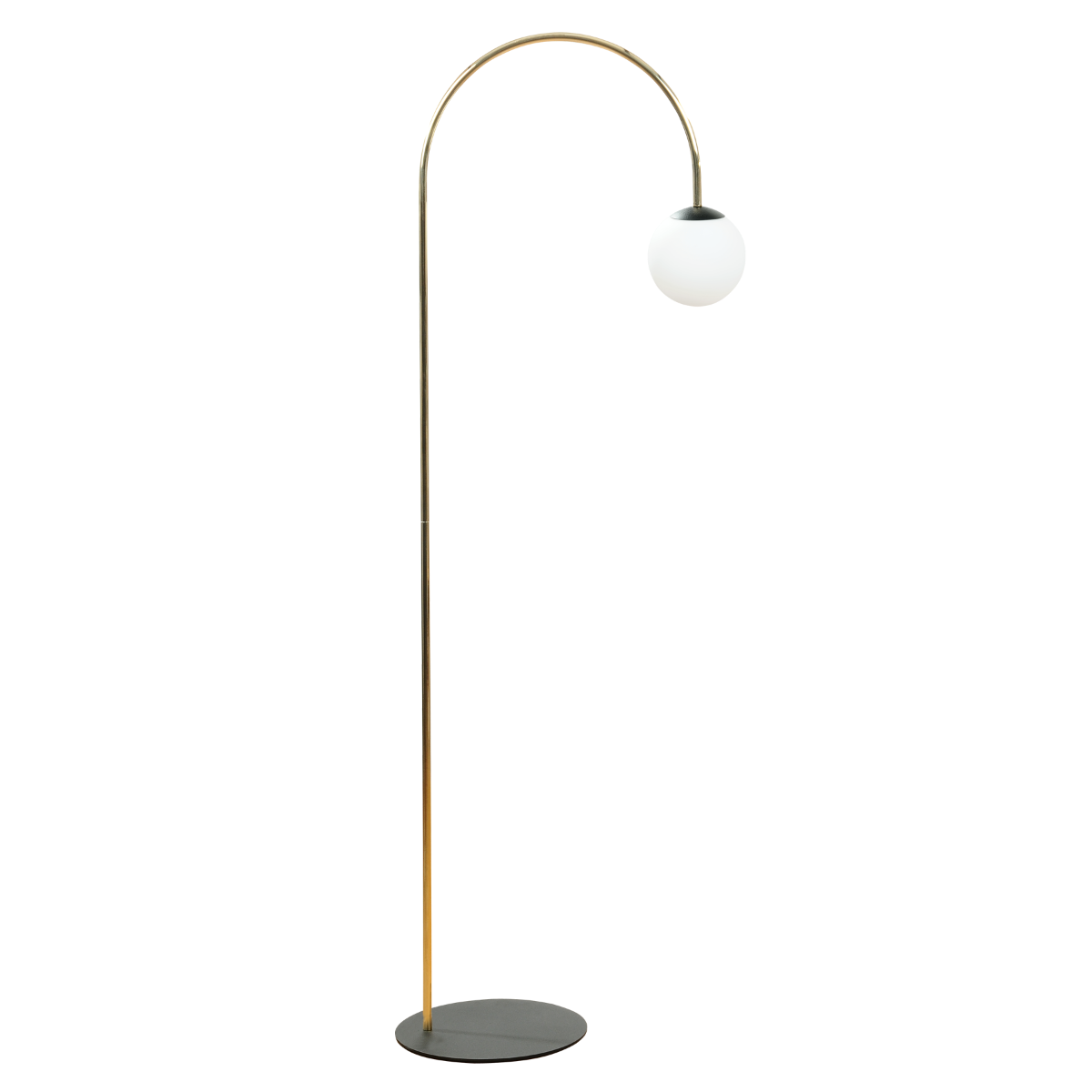 1223 BOW LAMPA PODŁOGOWA ZŁOTY SATYNA + CZARNY