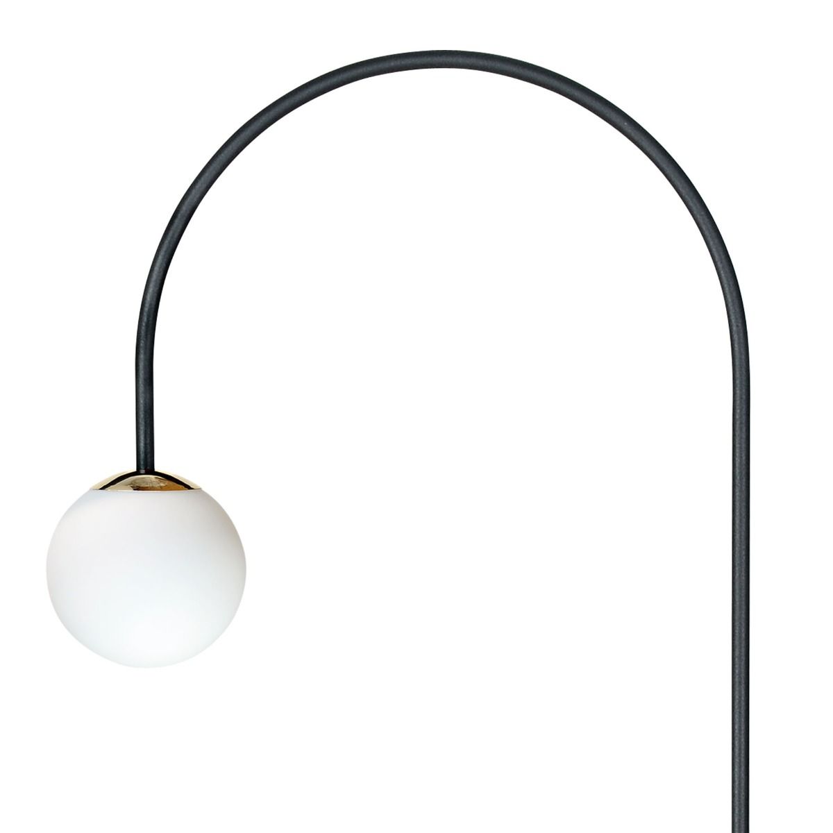 1224 BOW LAMPA PODŁOGOWA CZARNY + ZŁOTA SATYNA