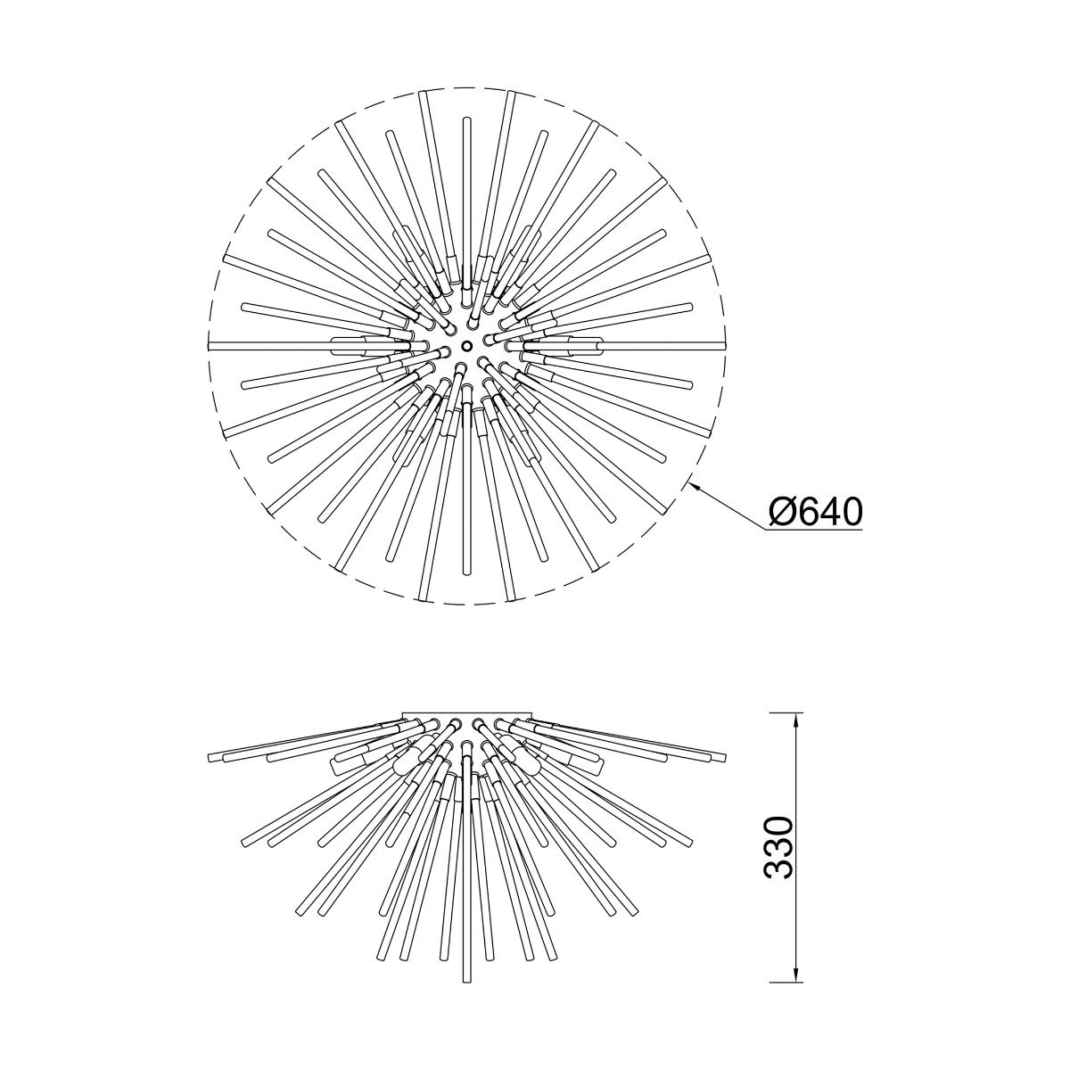 Lampa sufitowa URCHIN C0491-06B-F7DY