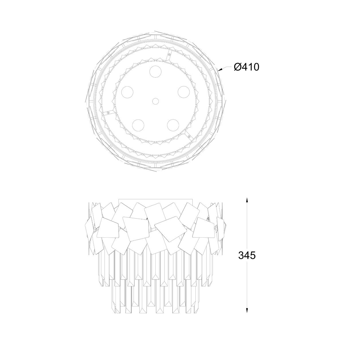 Lampa sufitowa QUASAR C0506-05A-B5AC