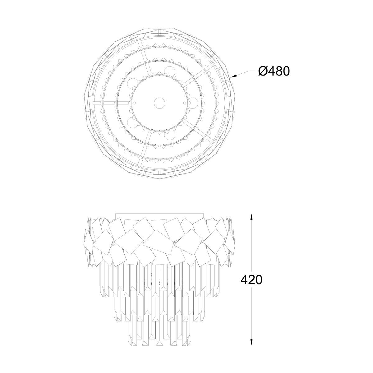 Lampa sufitowa QUASAR C0506-06A-B5AC