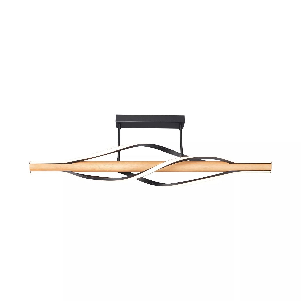 C230857003 BAEZ LAMPA SUFITOWA CZARNA+DREWNO/BLACK+WOOD