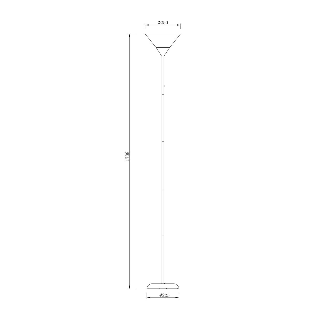 CL-3800H-BK MOREN LAMPA PODŁOGOWA CZARNA/BLACK