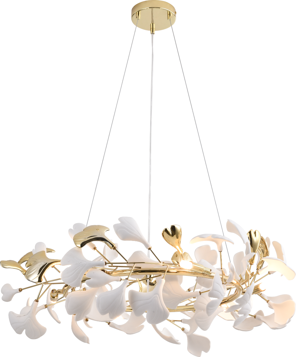 MD2858-6AS-G LEAF LAMPA WISZĄCA  ZŁOTA/GOLD