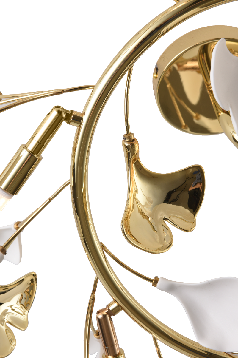 MX2858-6-EGN LEAF LAMPA SUFITOWA ZŁOTA/GOLD