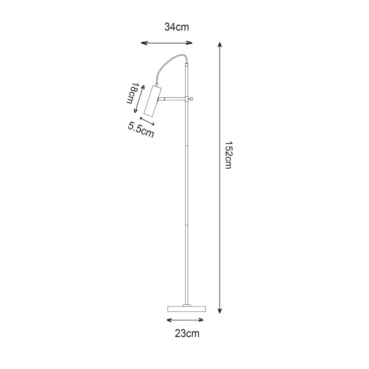 Lampa podłogowa TENSO F18014-GU10-CHROME