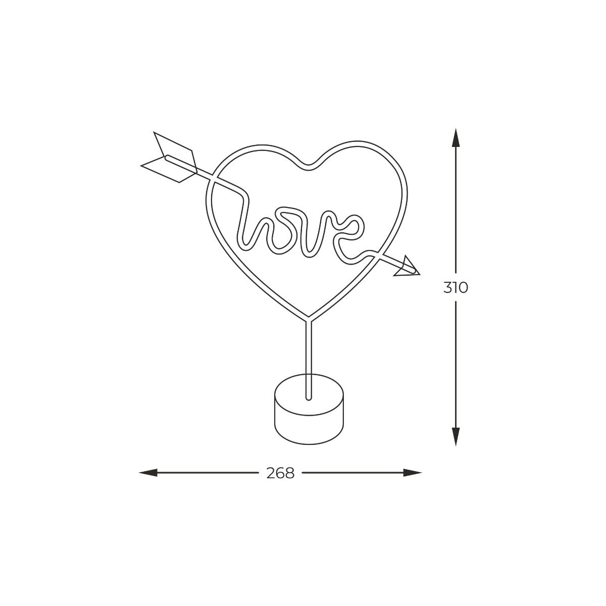 FM-JNL01 NEON LOVE LED