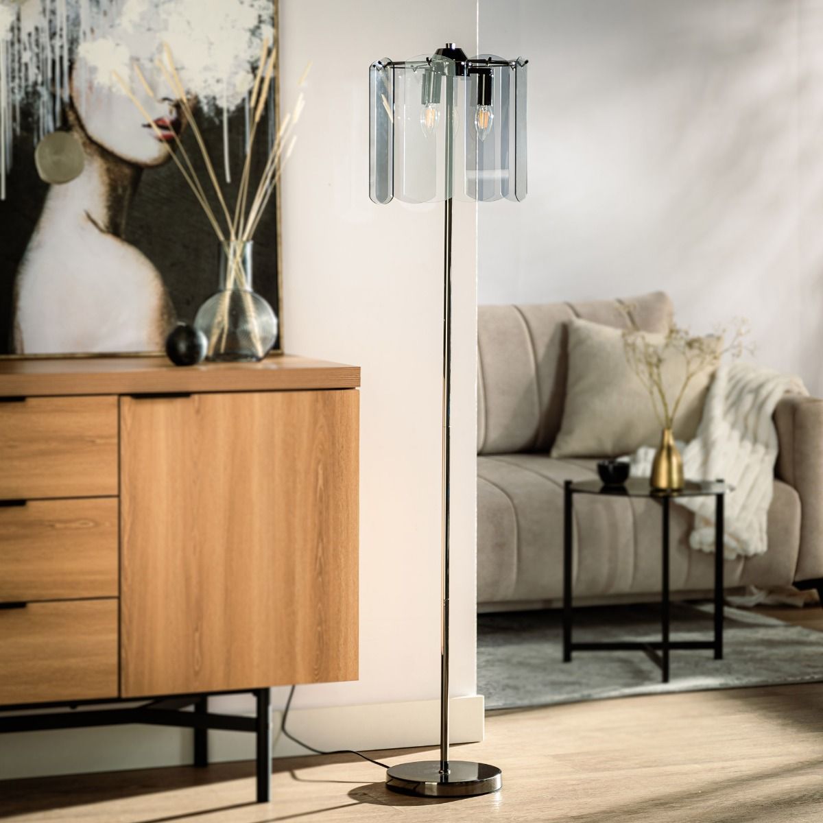 ML3523-3-EBCN NIRA LAMPA PODŁOGOWA CZARNA/BLACK